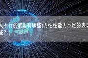男人不行的表现有哪些(男性性能力不足的表现有哪些？)