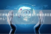 打呼噜是什么原因引起的(睡前打呼噜的原因是什么？)