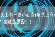 龟 头上有一圈小红点(龟头上有小红圈？这就是原因！)