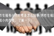 男性生殖有小肉疙瘩是怎么回事(男性生殖器上出现小肉疙瘩，了解一下)