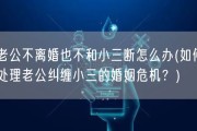 老公不离婚也不和小三断怎么办(如何处理老公纠缠小三的婚姻危机？)