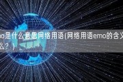 emo是什么意思网络用语(网络用语emo的含义是什么？)