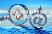甲流的主要症状有哪些(甲流症状一览：发热、咳嗽、流鼻涕、头痛、乏力)