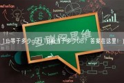 1tb等于多少gb(1TB相当于多少GB？答案在这里！)