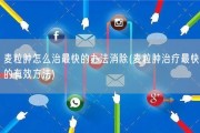 麦粒肿怎么治最快的办法消除(麦粒肿治疗最快的有效方法)